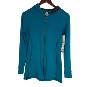 NWT Moosejaw Women's Lakeside Teal Zip Up Hoodie Size XS